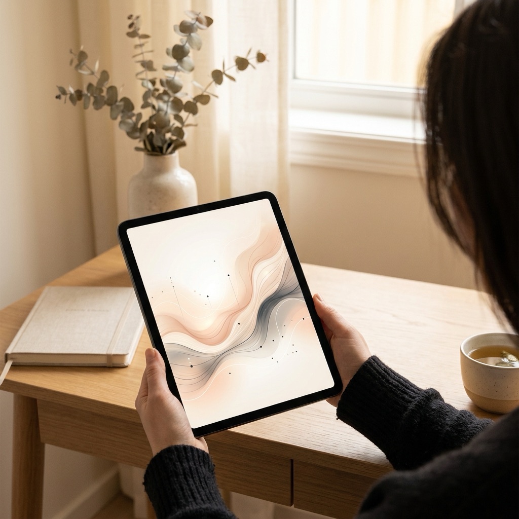 Patient reviewing precision health insights on a tablet